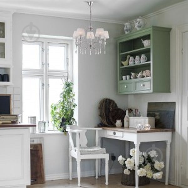 ВИТРИНА! Люстра подвесная Strotskis Capri 5x40 Вт E14 серебряный 60092/5 - фото 9