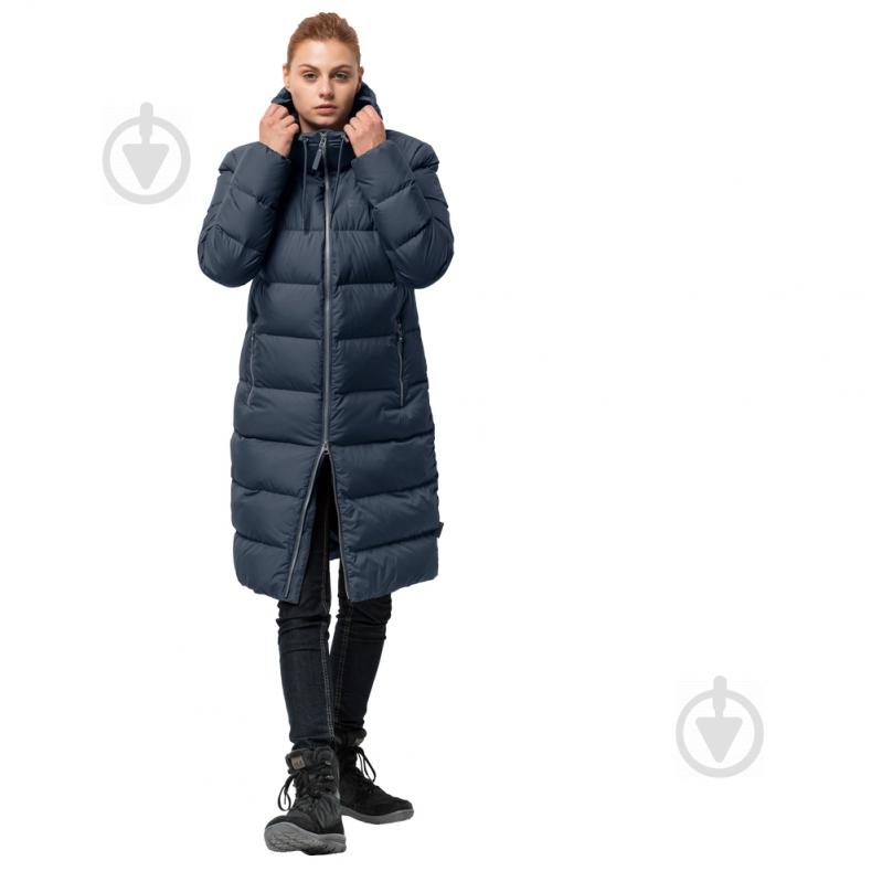 Пальто жіноче зимове Jack Wolfskin CRYSTAL PALACE COAT 1204131-1910 р.L темно-синє - фото 1