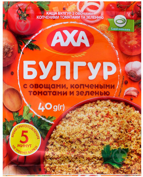 Каша AXA булгур с овощами, копчеными томатами и зеленью - фото 1