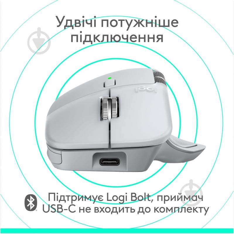 Игровая мышь Logitech MX Master 4 for Mac Performance Wireless Mouse white silver (910-007576) - фото 10