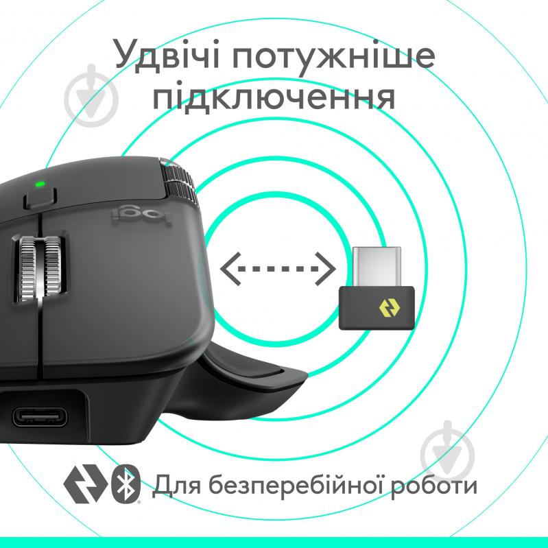 Игровая мышь Logitech MX Master 4 Performance Wireless Mouse graphite (910-007562) - фото 11