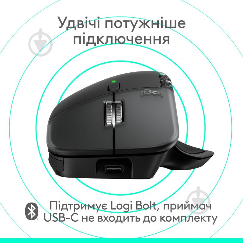 Игровая мышь Logitech MX Master 4 for Mac Performance Wireless Mouse space black (910-007577) - фото 10