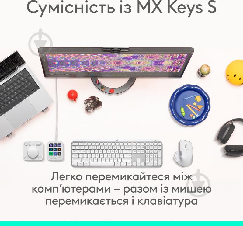 Ігрова миша Logitech MX Master 4 Performance Wireless Mouse pale grey (910-007563) - фото 11