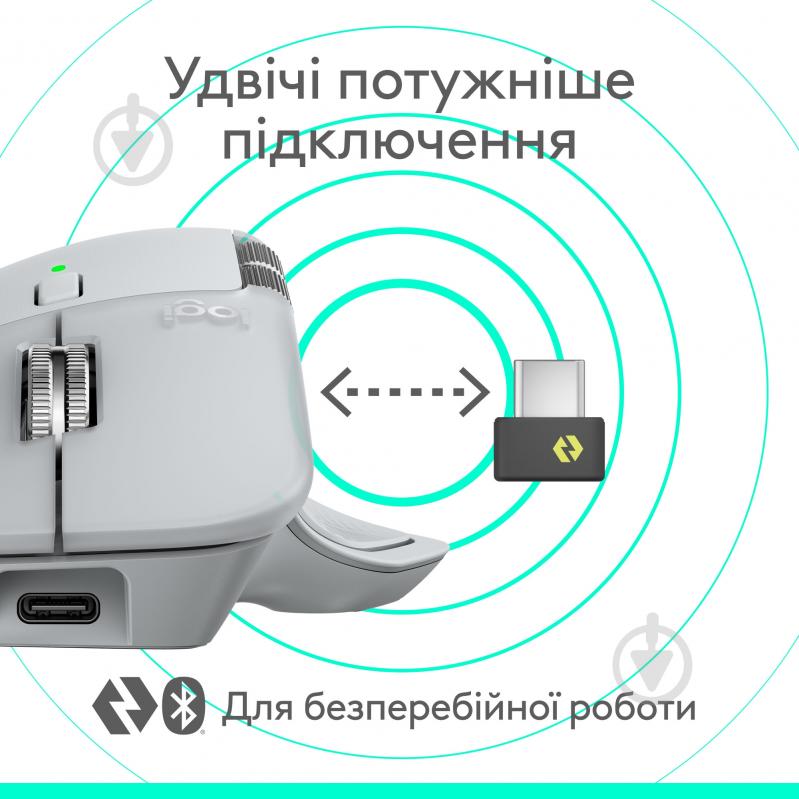 Ігрова миша Logitech MX Master 4 Performance Wireless Mouse pale grey (910-007563) - фото 10