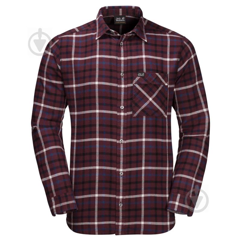 Рубашка Jack Wolfskin FRASER ISLAND SHIRT 1402522-7807 р. L бордовый - фото 1