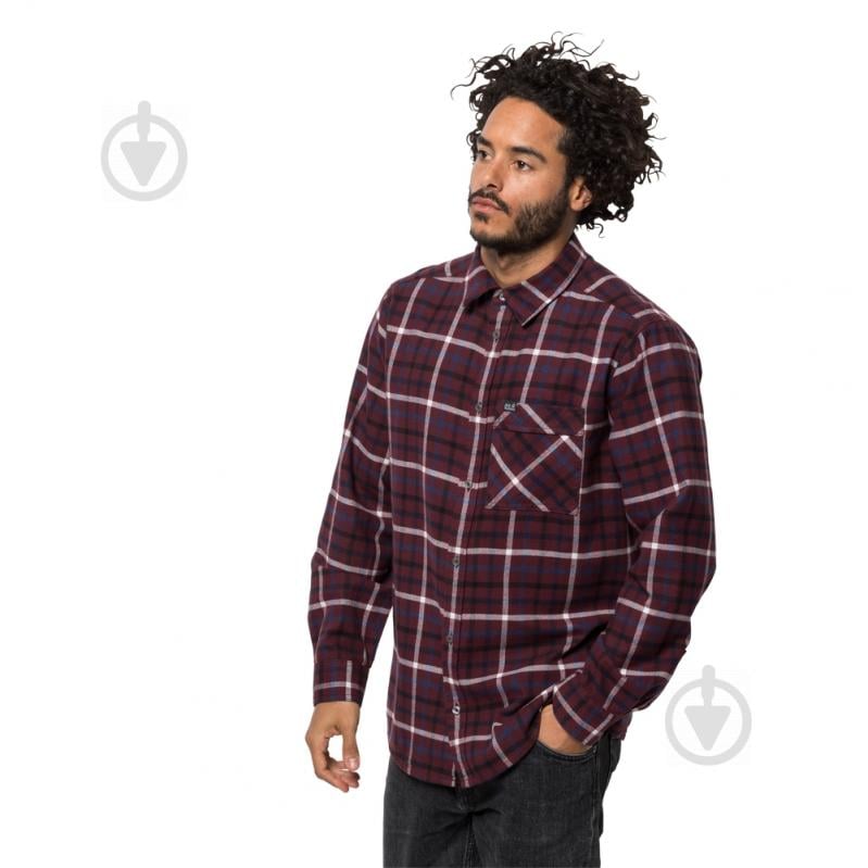 Рубашка Jack Wolfskin FRASER ISLAND SHIRT 1402522-7807 р. L бордовый - фото 2