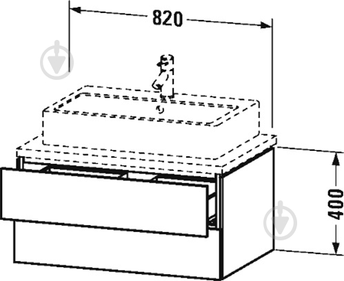 Тумба подвесная DURAVIT L-Cube 82 см LC683801010 - фото 2