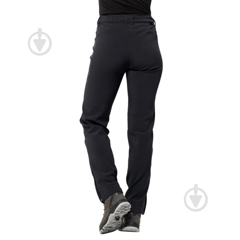 Штани Jack Wolfskin ZENON SOFTSHELL PANTS WOMEN 1505111-6000 р. 36 чорний - фото 2