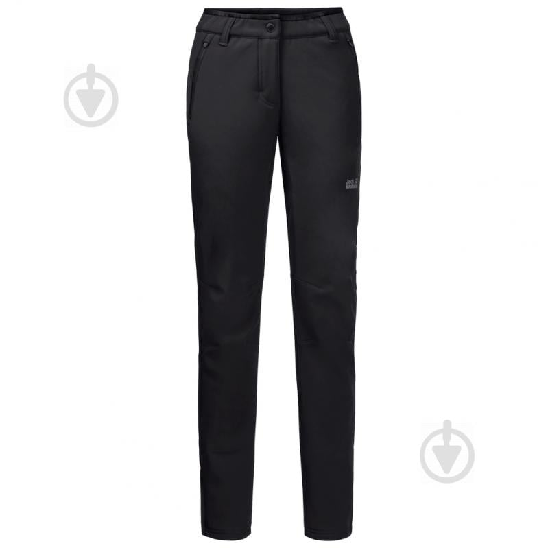 Штани Jack Wolfskin ZENON SOFTSHELL PANTS WOMEN 1505111-6000 р. 38 чорний - фото 4