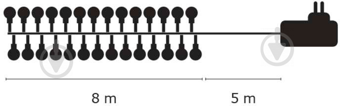 Гирлянда декоративная Emos ZY0901T 8 м IP44 LED 80x3,6 Вт холодно-белый - фото 10