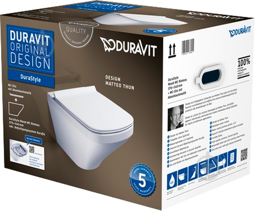 Унитаз подвесной DURAVIT DuraStyle 45510900A1 - фото 4