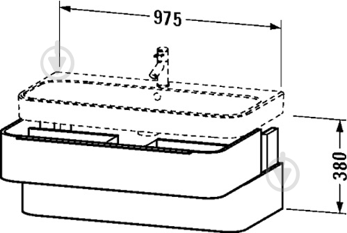 Тумба подвесная DURAVIT Happy D.2 97.5x48 cм - фото 2