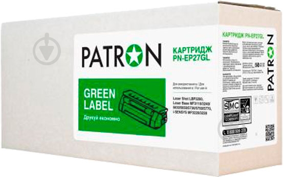 Картридж Patron CANONEP-27GREENLabel(PN-EP27GL) - фото 1 Картридж Patron CANONEP-27GREENLabel(PN-EP27GL) - фото 1