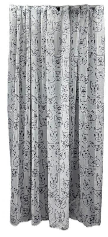 Тюль FAN CATS-1 300х270 см черно-белый Velvet House - фото 1