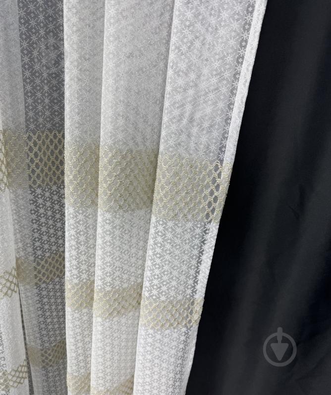 Тюль 300х270 см золотая полоса HX 14G 62404904 - фото 2