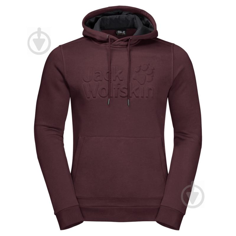 Джемпер Jack Wolfskin WINTER LOGO HOODY M 1708021-2201 р. L бордовый - фото 1