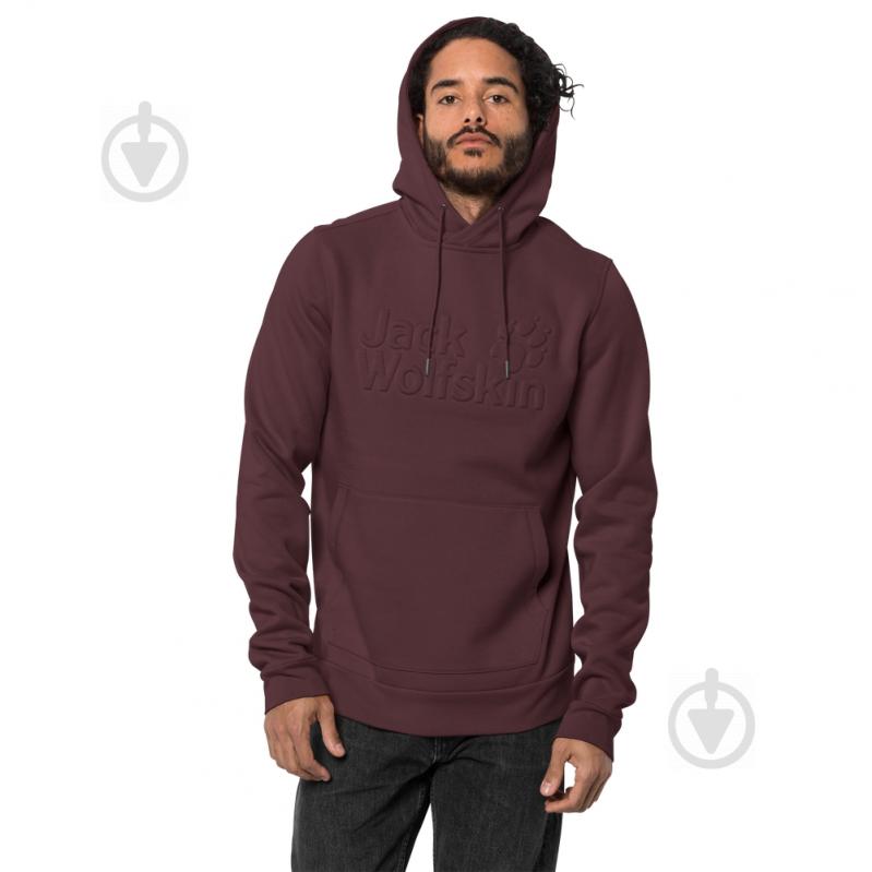 Джемпер Jack Wolfskin WINTER LOGO HOODY M 1708021-2201 р. L бордовый - фото 2