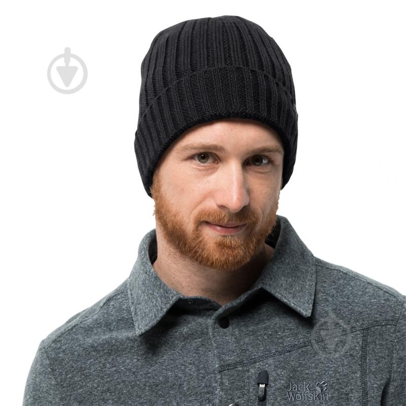 Шапка Jack Wolfskin Stormlock Rip Knit Cap 1907121-6000 р.one size чорний - фото 2