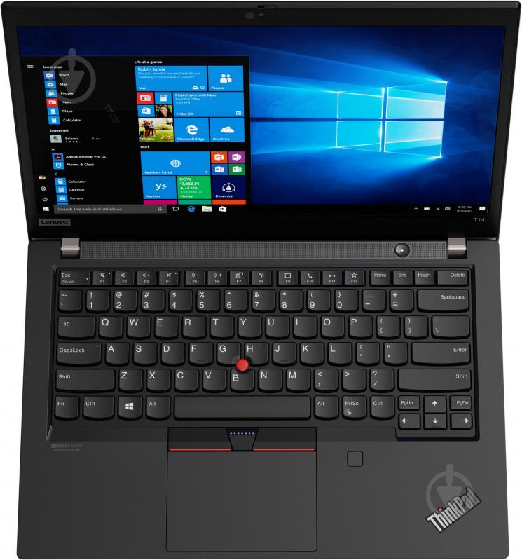 Ноутбук Lenovo ThinkPad T14 14 (20W0003DRT) black - фото 5