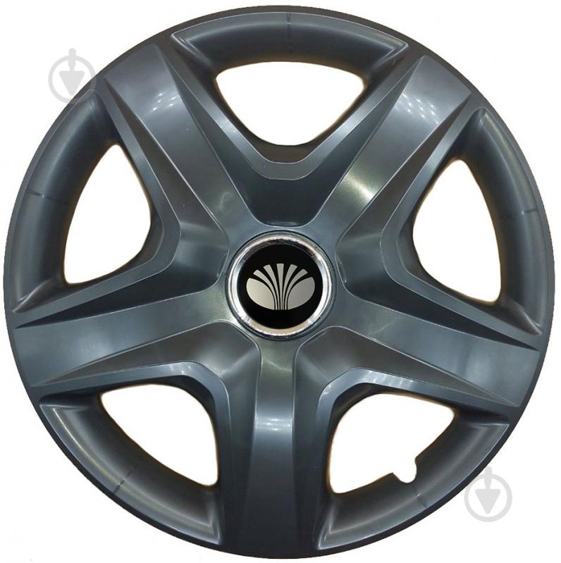 Ковпак для коліс SJS Daewoo 418 R16" 4 шт. чорний - фото 1