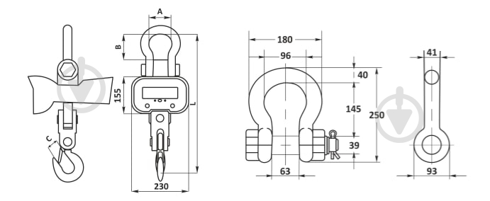 Весы крановые ЗЕВС ВК III - 3000 кг (ин. LED, выс. сим. 38 мм) ТМ ЗЕВС с Wi-Fi - фото 4