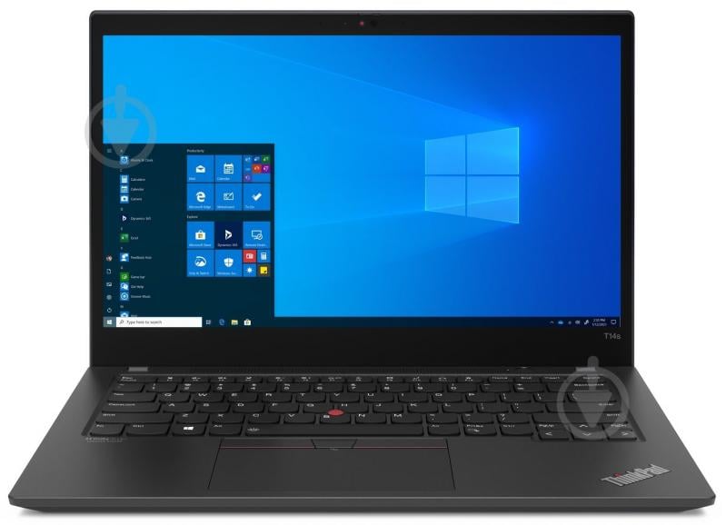 Ноутбук Lenovo ThinkPad T14s 14 (20WM004ERT) black - фото 1