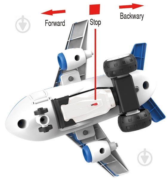 Ігровий набір DIY Spatial Creativity Конструктор Літак з електричним двигуном CJ-1379247 - фото 4