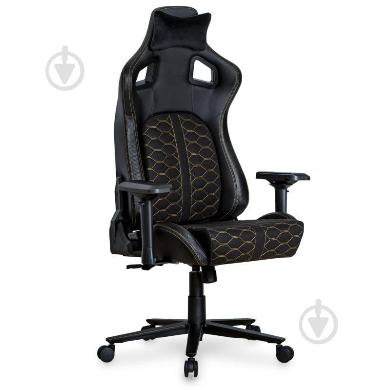 Кресло игровое Cyberlux Hermes Fabric золотой/черный - фото 1