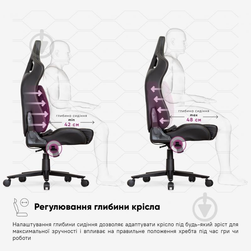 Кресло игровое Cyberlux Hermes Fabric золотой/черный - фото 7