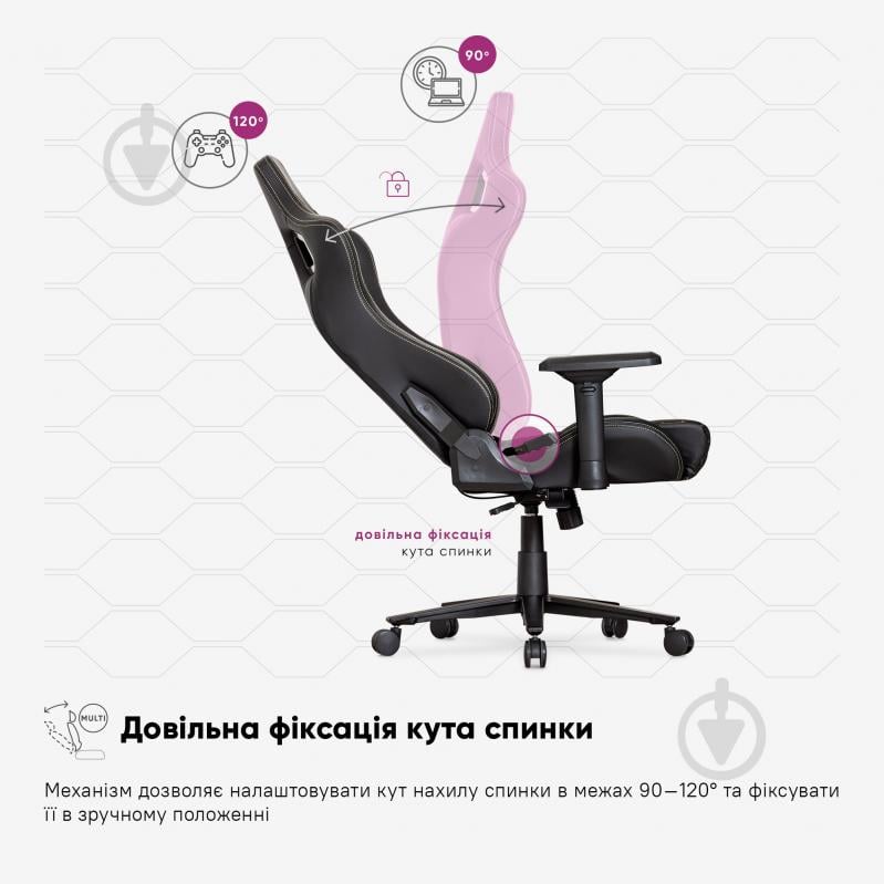 Кресло игровое Cyberlux Hermes Fabric золотой/черный - фото 14