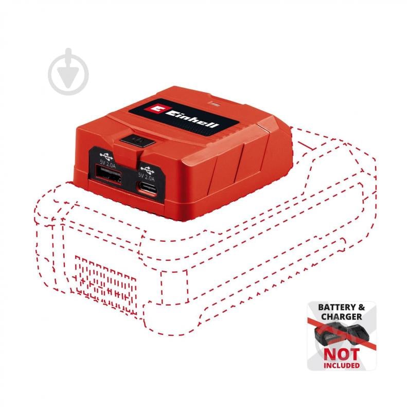 Адаптер Einhell 18,0V PXC TC-CP 18 Li USB A/C - Solo 4514148 - фото 1 Адаптер Einhell 18,0V PXC TC-CP 18 Li USB A/C - Solo 4514148 - фото 1