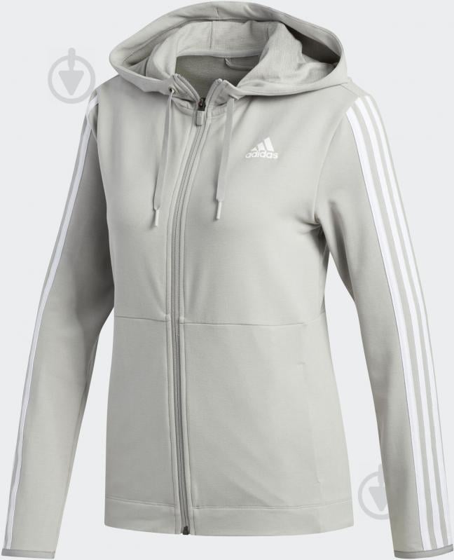 Джемпер Adidas 3S KNT FZ HOODY FL2353 р. XS сірий - фото 1