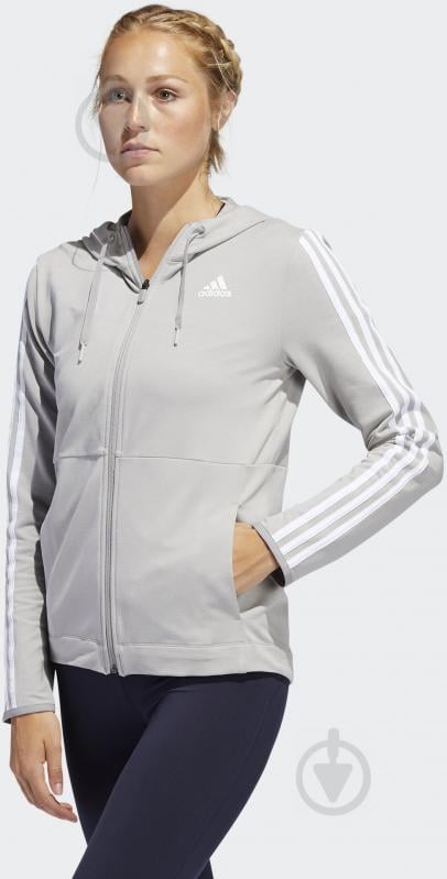 Джемпер Adidas 3S KNT FZ HOODY FL2353 р. XS сірий - фото 3