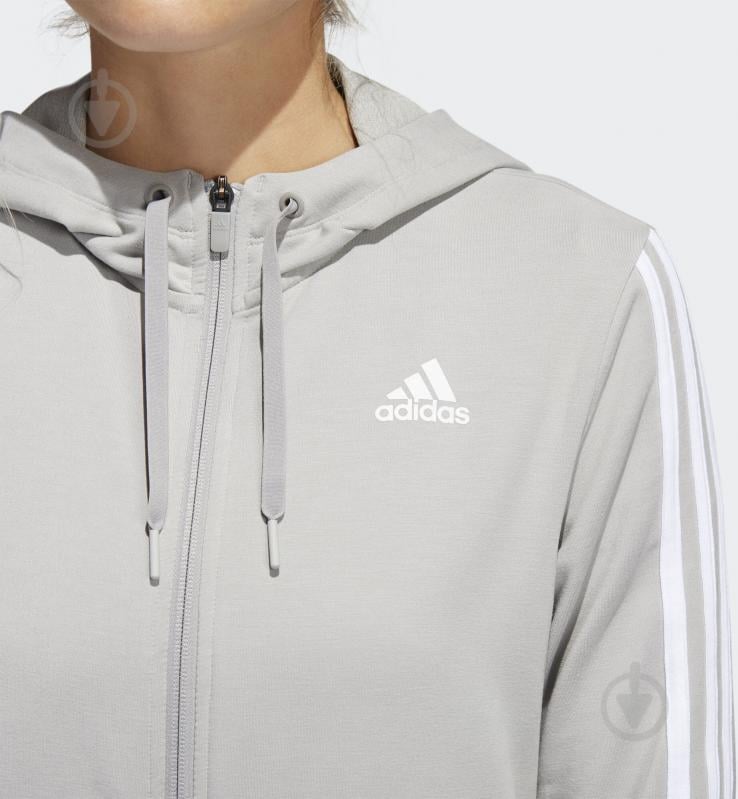 Джемпер Adidas 3S KNT FZ HOODY FL2353 р. S серый - фото 7