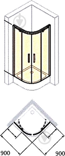 Душова кабіна HUPPE X1 90x90 см 140602069321 - фото 2