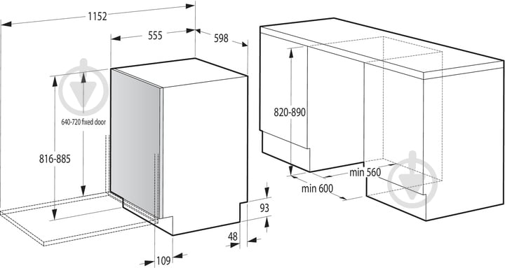 Вбудовувана посудомийна машина Gorenje GV 643 E90 - фото 16