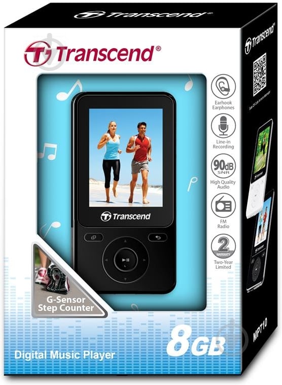 MP3-плеер TRANSCEND T-Sonic 710 8GB Black (TS8GMP710K) - фото 3