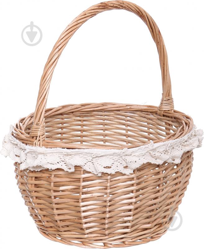 Кошик плетений з текстилем 28/22х18/35 см Easter 16-4B-2 - фото 1
