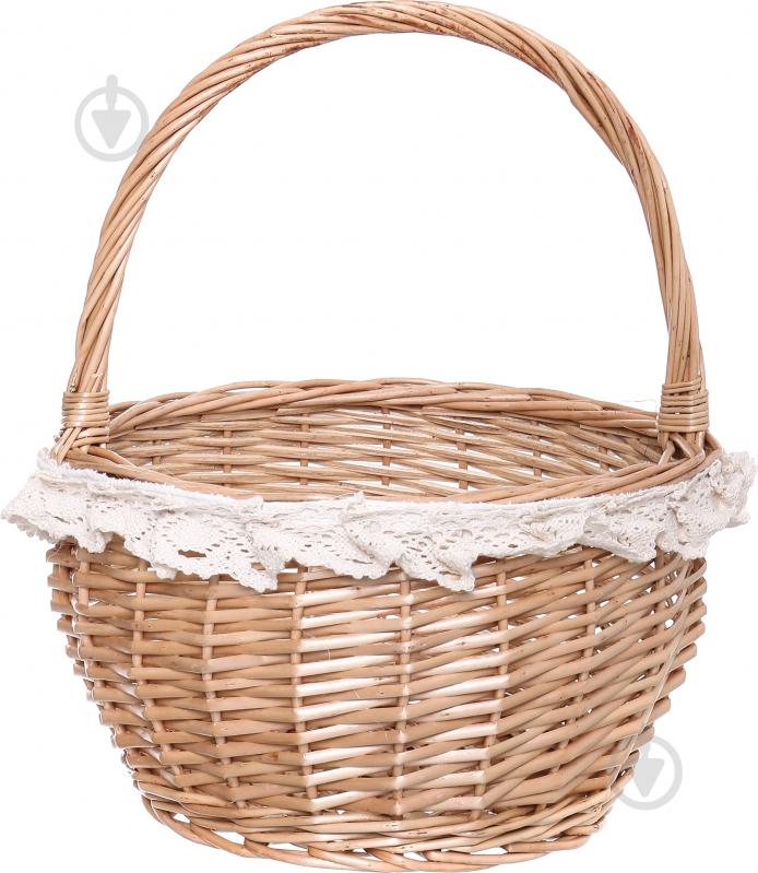 Кошик плетений з текстилем 28/22х18/35 см Easter 16-4B-2 - фото 2