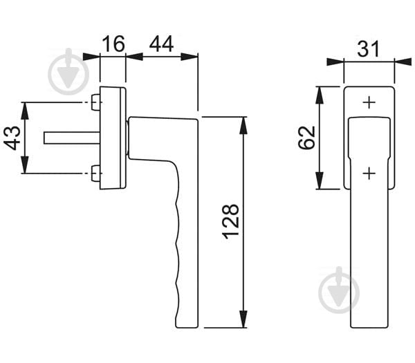 Ручка оконная Hoppe Тулон Secustik 0737/US947 32-42 мм/45 M5х45+M5х50 RAL9016 белый Hoppe - фото 2