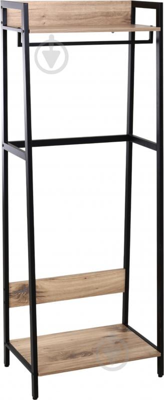 Вешалка Центр Меблів Твин с полкой под обувь 640х400х1690 мм черный/бежевый - фото 1