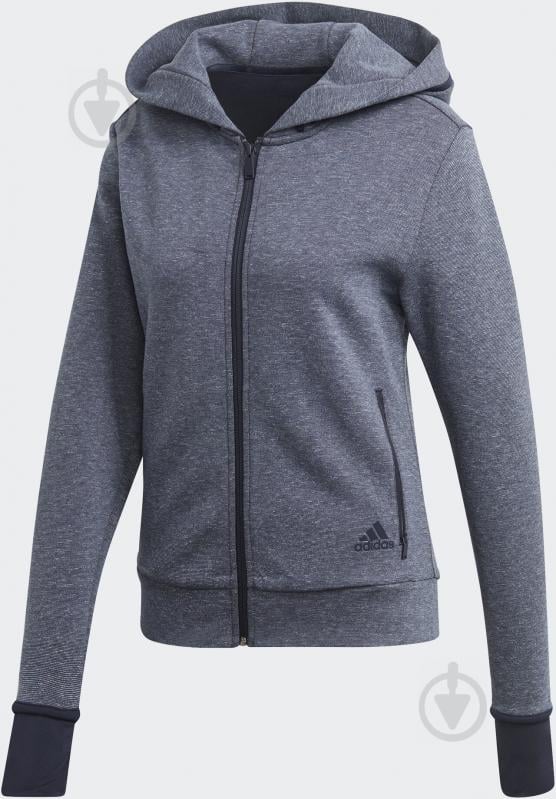 Джемпер Adidas W VER FZ HD FL4213 р. S темно-синий - фото 1