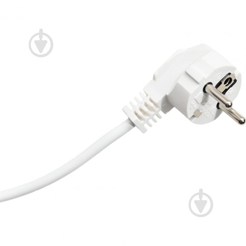 Шнур мережевий з вилкою Magnetik 3x1,0 для подовжувача L 3000 мм (білий) мідь - фото 1