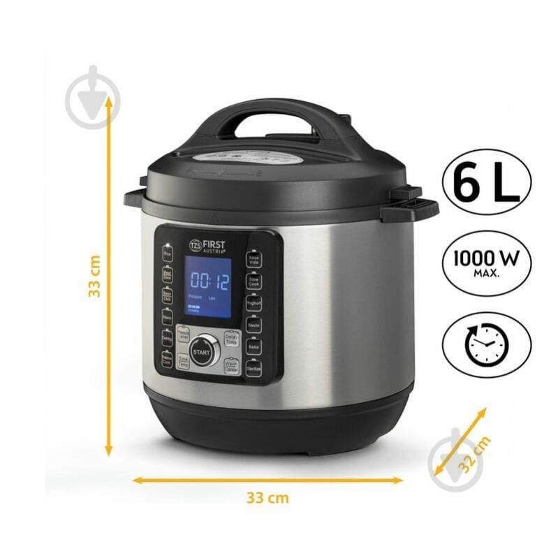 Мультиварка-скороварка First FA-5130-2-SI - фото 5 Мультиварка-скороварка First FA-5130-2-SI - фото 5