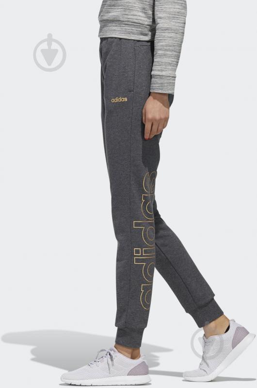 Штани Adidas W E BRANDED PT FL9292 р. M темно-сірий - фото 4