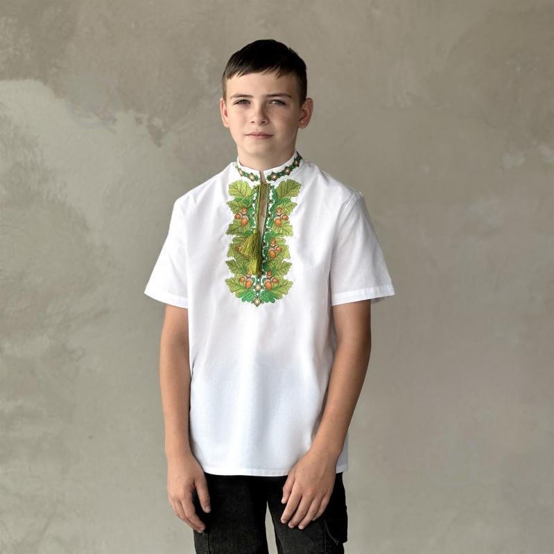 Вышиванка для мальчиков Эдельвика р.140 белый 388-25/09 - фото 2