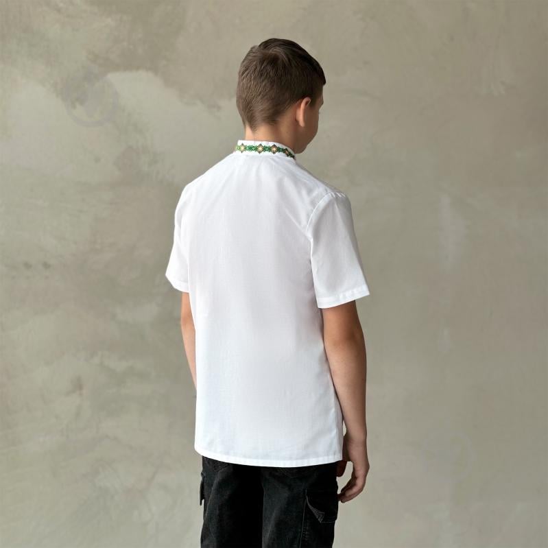 Вышиванка для мальчиков Эдельвика р.140 белый 388-25/09 - фото 4