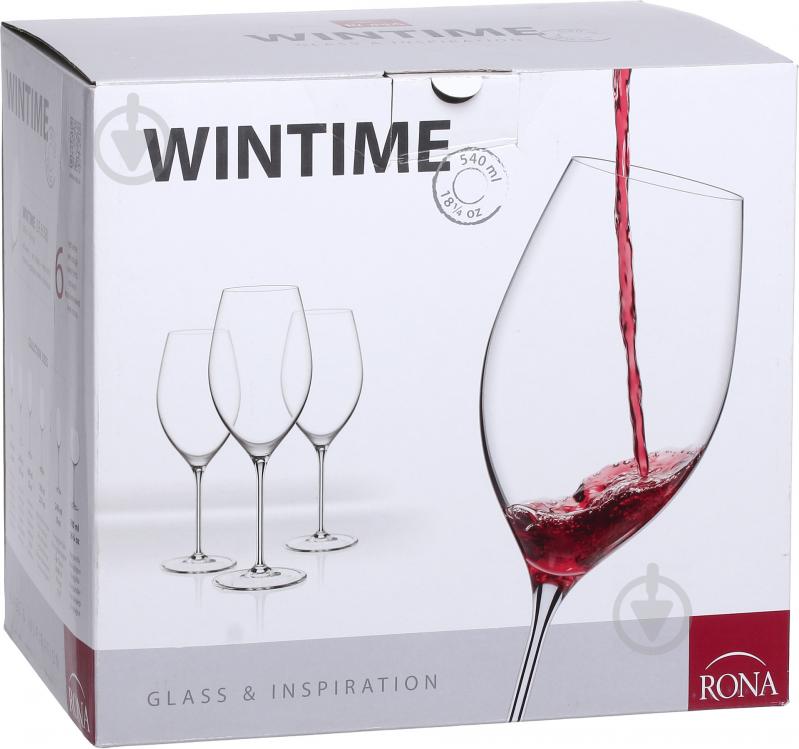 Набір бокалів для червоного вина Wintime 540 мл 6 шт. 540 мл 6 шт. Rona - фото 2