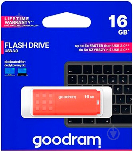 Флеш-пам'ять Goodram UME3 16 ГБ USB 3.0 red (UME3-0160K0R11) - фото 3