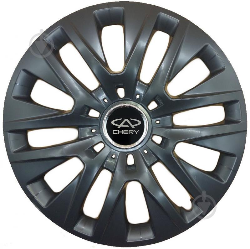 Колпак для колес SJS Chery 429 R16" 4 шт. черный - фото 1